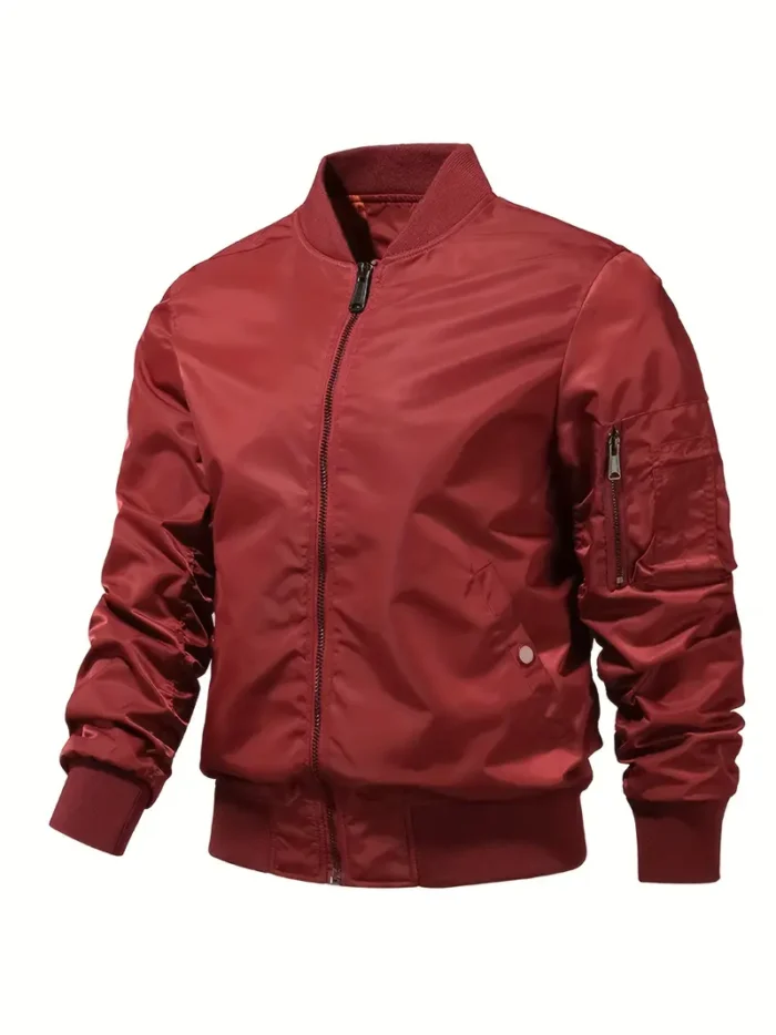RED BOMBER JACKET