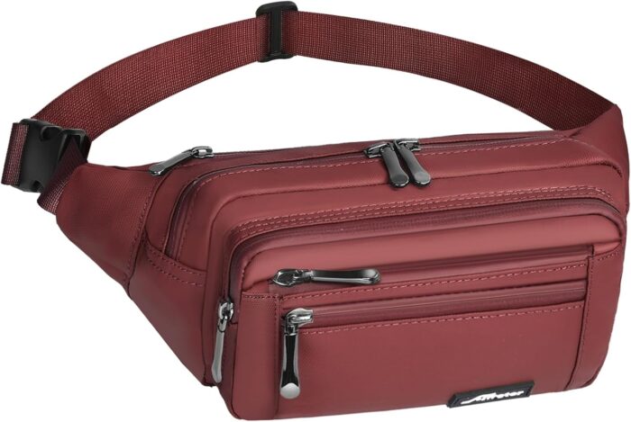 WINE RED BUM BAG