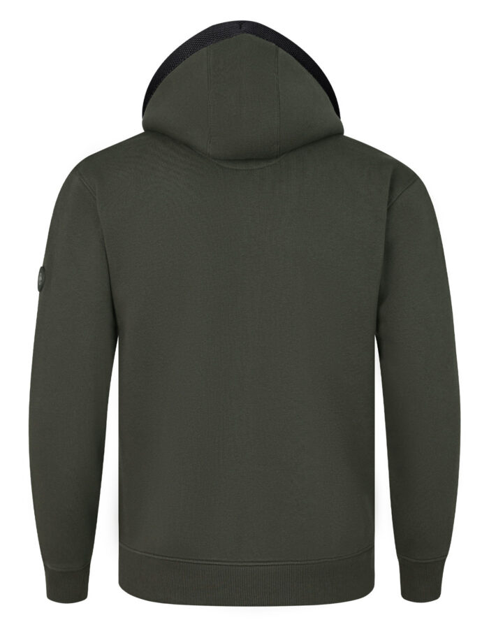 ARMY GREEN ZIPPER HOODIE - Image 2