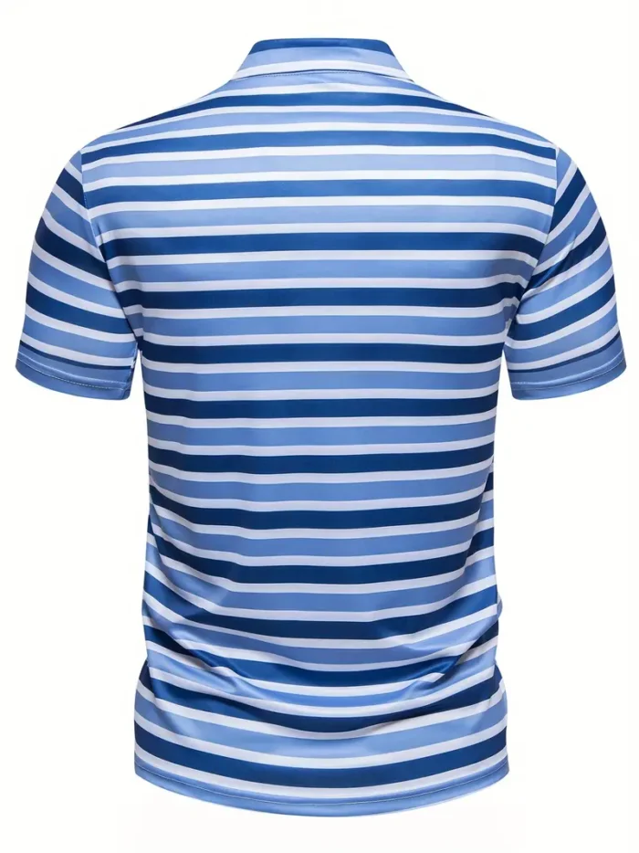 BLUE STRIPED POLO SHIRT - Image 2