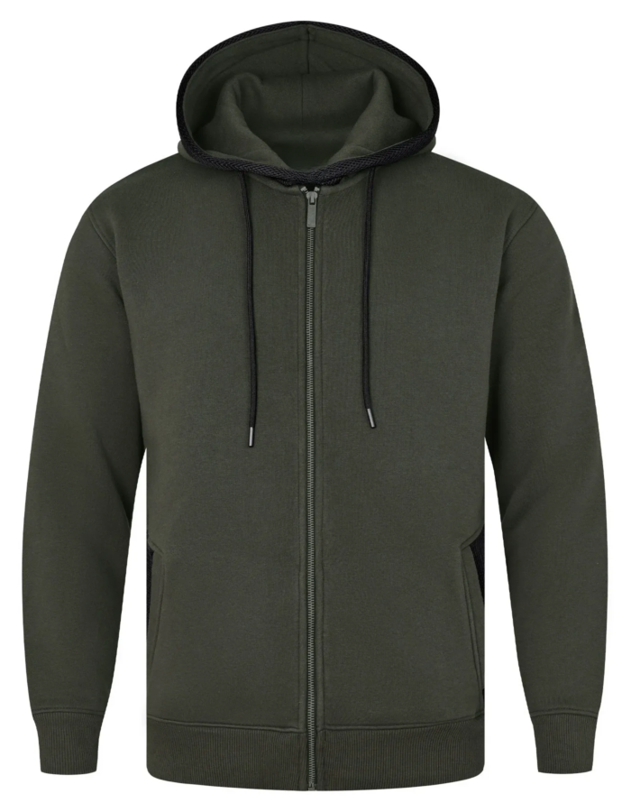 ARMY GREEN ZIPPER HOODIE