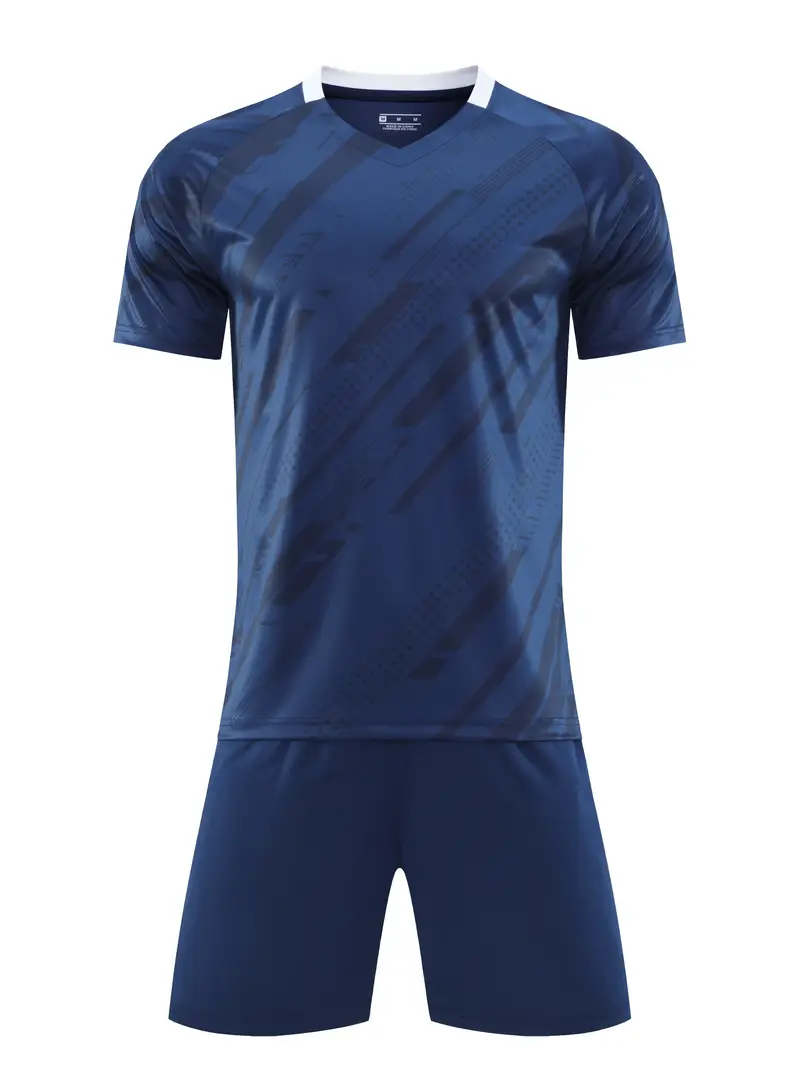 BLUE STRIPED SOCCER UNIFORM SET