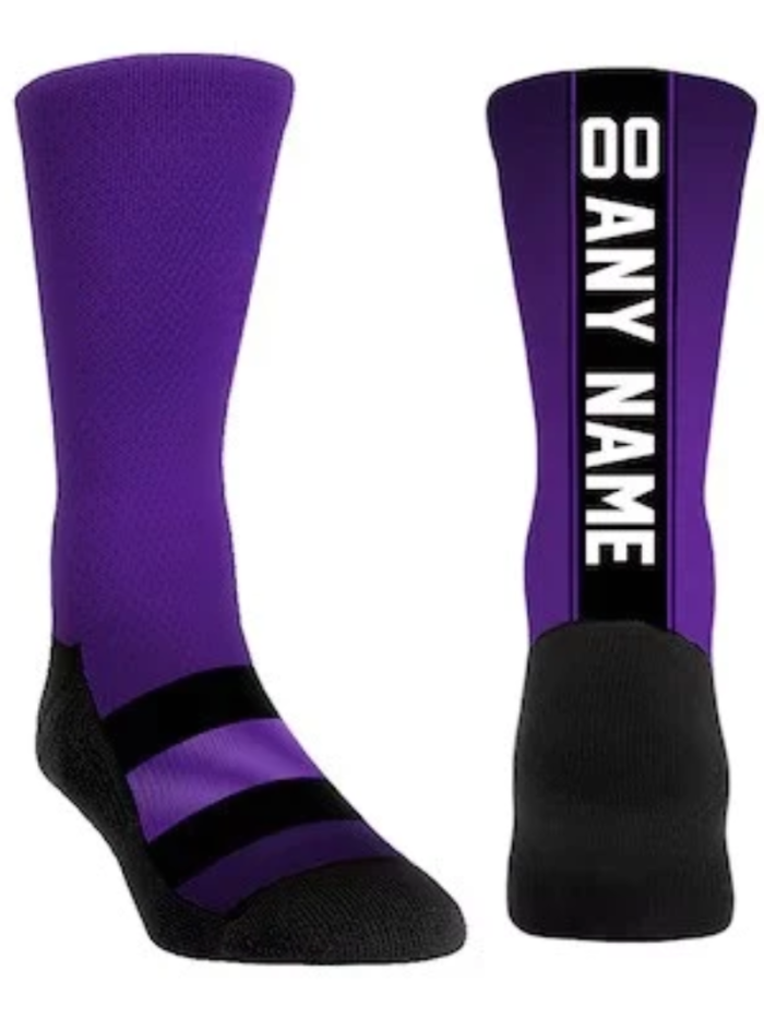 PURPLE CUSTOM BASKETBALL SOCKS
