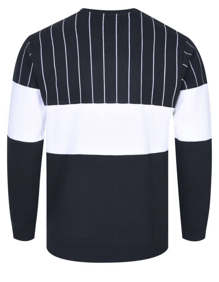 BLACK STRIPED SWEATSHIRT - Image 2